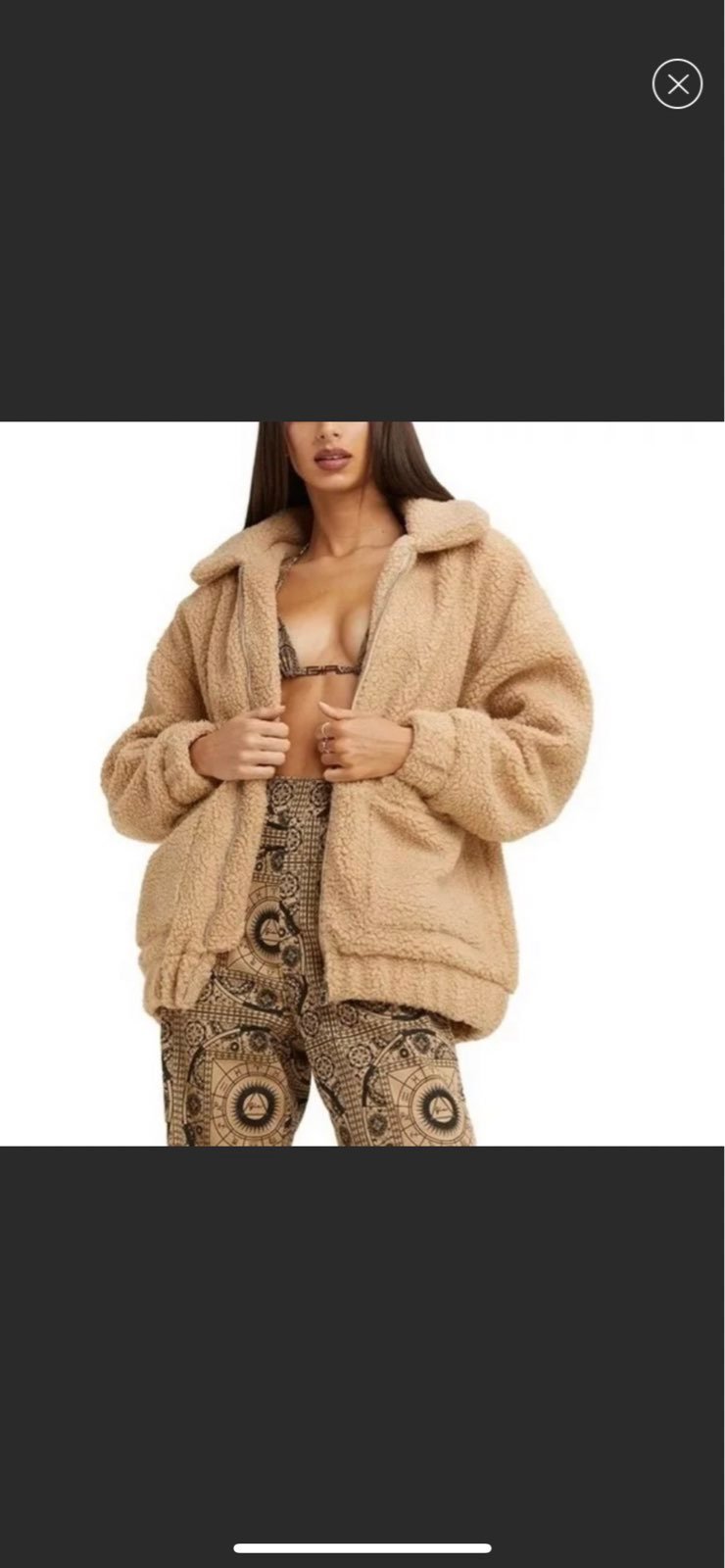 I.AM.GIA Womens Stefani Coat Brown Print White Leopard X-Small I.AM.GIA Womens Stefani Coat Brown Print White Leopard X-Small